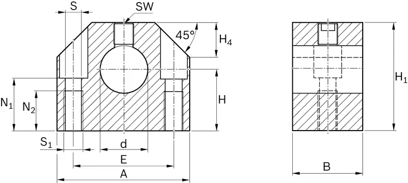 SHAFT SUPPORT BLOCK WBA-40C-FO — photo 2 of 2