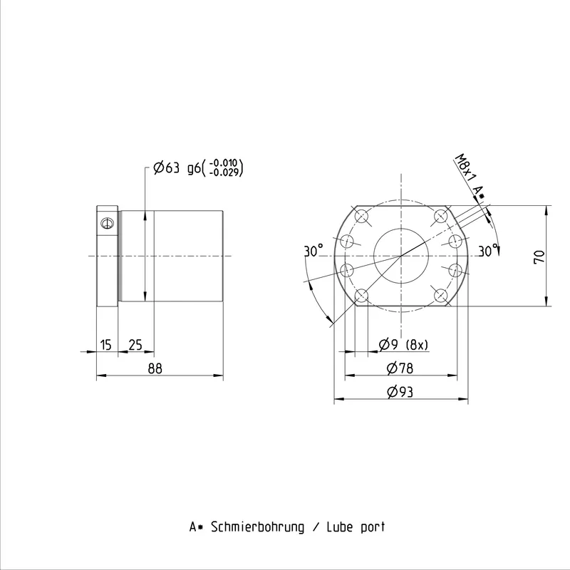 BALL NUT FEM-E-B 40X20RX6-3 — photo 3 of 3