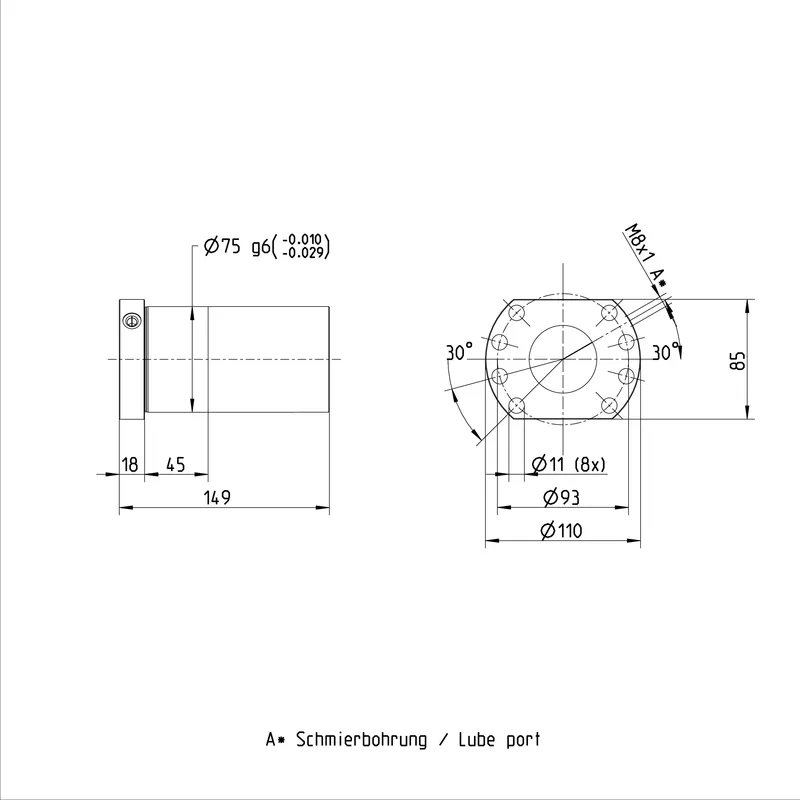 BALL NUT FEM-E-B 50X40RX6,5-3 — photo 3 of 3