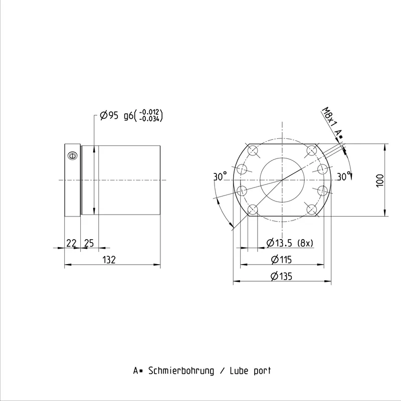BALL NUT FEM-E-B 63X20RX6,5-5 — photo 3 of 3