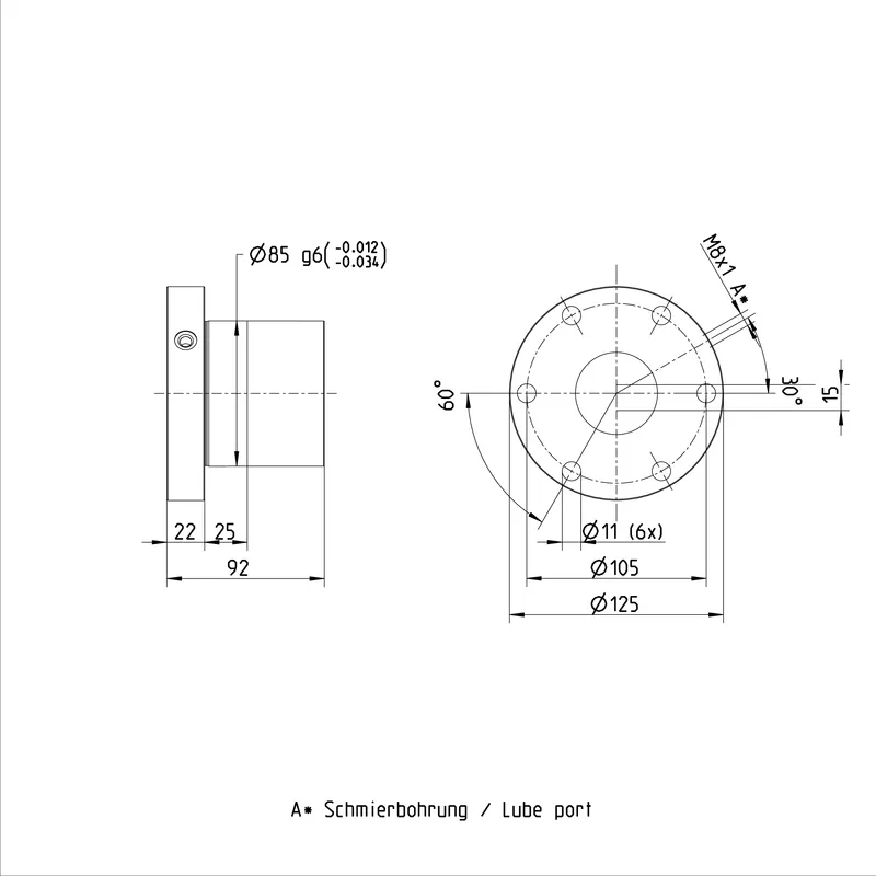 BALL NUT FEM-E-S 50X20RX6,5-3 — photo 2 of 2