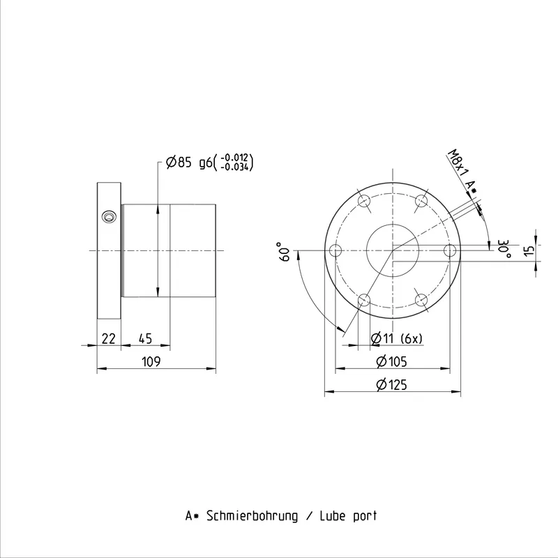 BALL NUT FEM-E-S 50X40RX6,5-2 — photo 2 of 2