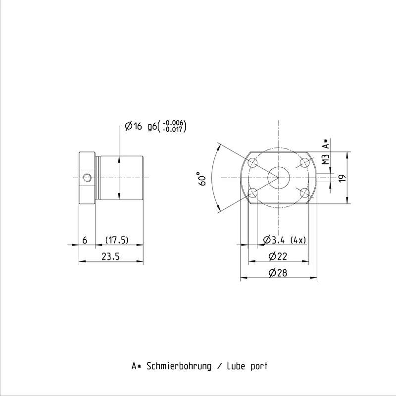 BALL NUT FEM-E-B 8X5RX1,588-3 — photo 3 of 3