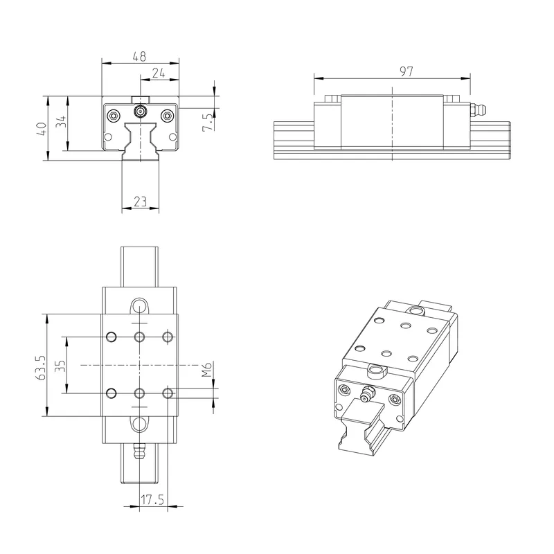 ROLLER RUNNER BLOCK CARBON STEEL RWD-025-SNH-C2-S-2 — photo 3 of 4