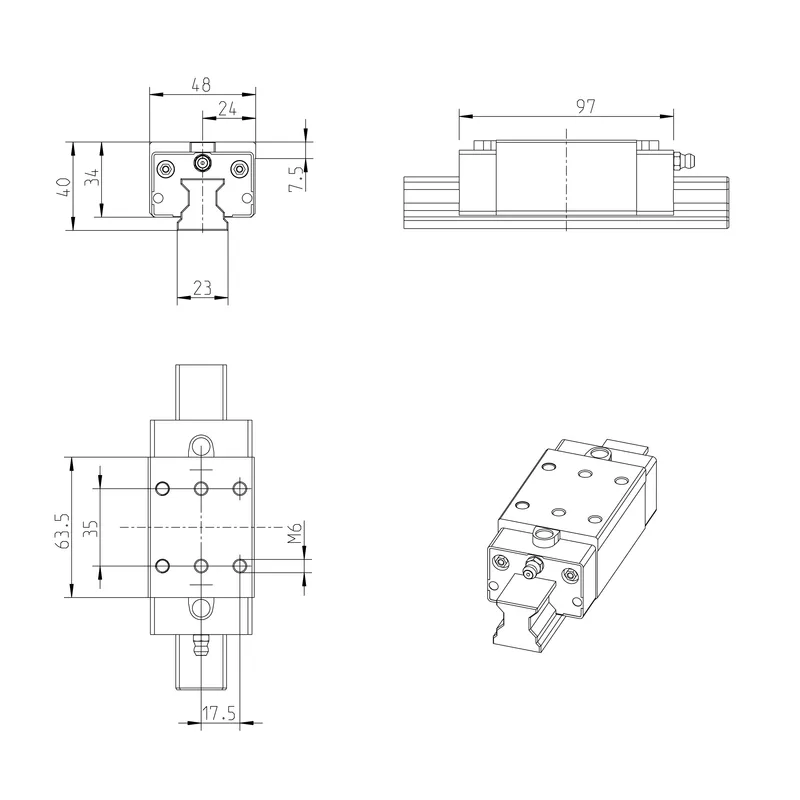 ROLLER RUNNER BLOCK RESIST CR RWA-025-SNH-C2-H-2 — photo 2 of 3
