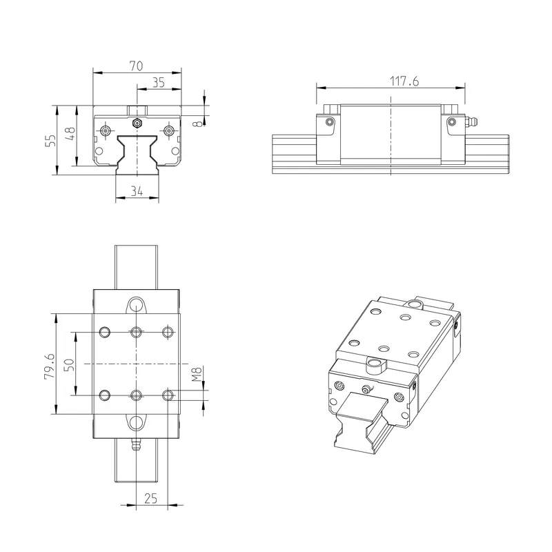 ROLLER RUNNER BLOCK CARBON STEEL RWD-035-SNH-C2-P-2 — photo 4 of 4