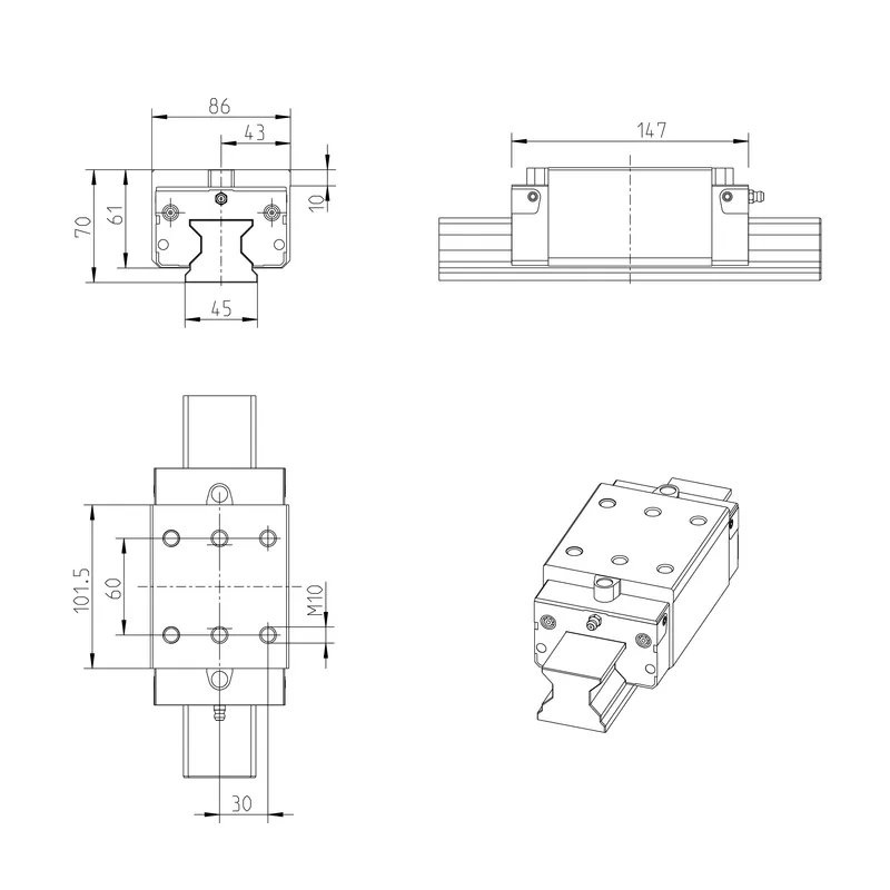 ROLLER RUNNER BLOCK CARBON STEEL RWD-045-SNH-C2-P-2 — photo 4 of 4
