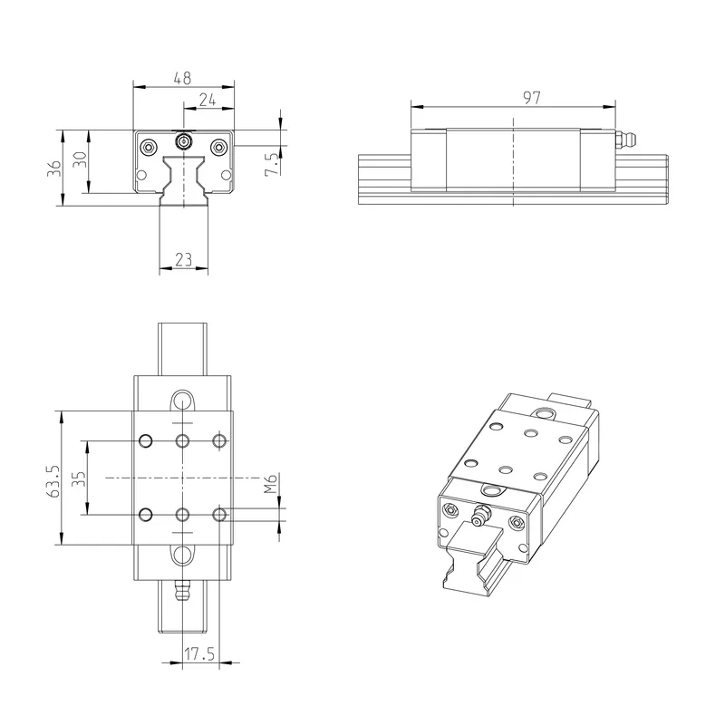 ROLLER RUNNER BLOCK CARBON STEEL RWD-025-SNS-C3-S-2 — photo 3 of 4