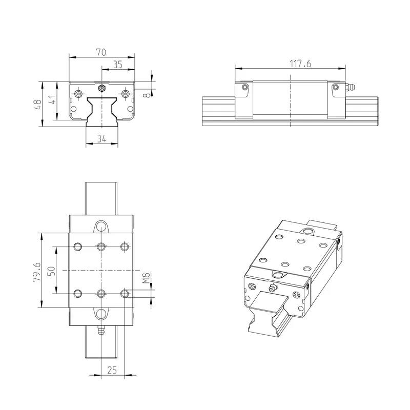 ROLLER RUNNER BLOCK CARBON STEEL RWD-035-SNS-C3-S-2-AS — photo 3 of 4