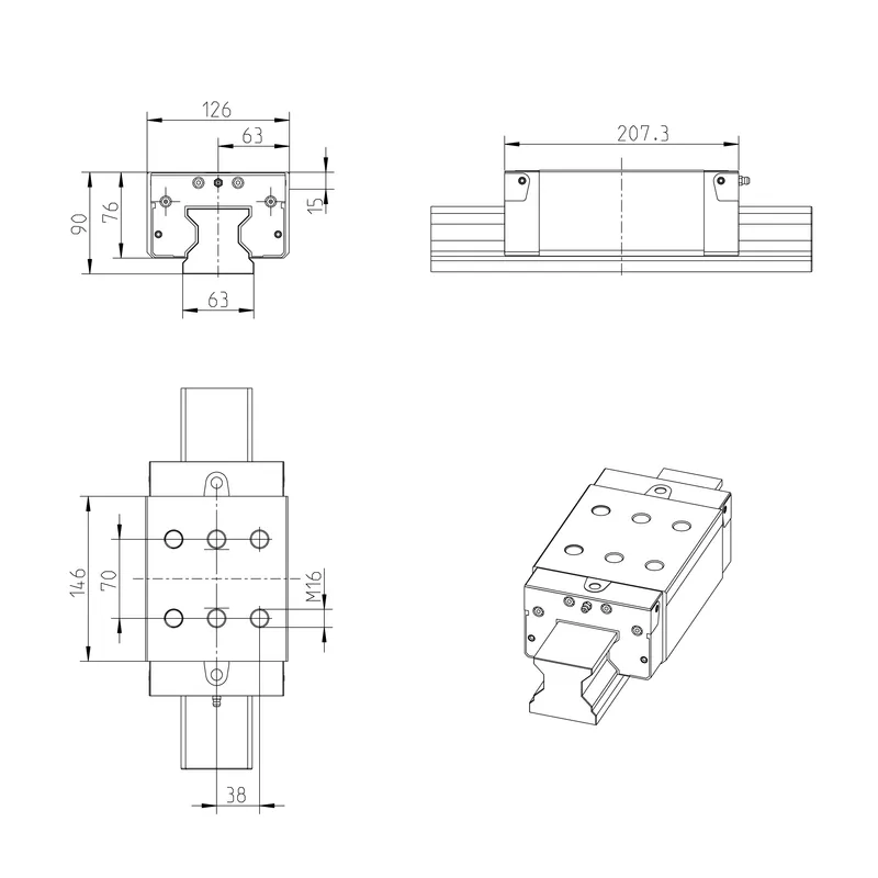 ROLLER RUNNER BLOCK CARBON STEEL RWD-065-SNS-C3-P-2 — photo 3 of 4