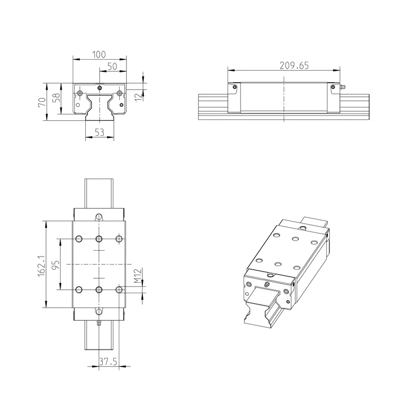 ROLLER RUNNER BLOCK CARBON STEEL RWD-055-SLS-C2-S-2-AS — photo 3 of 4