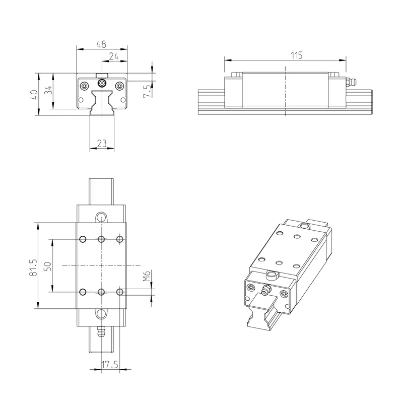 ROLLER RUNNER BLOCK CARBON STEEL RWD-025-SLH-C2-H-2 — photo 3 of 4