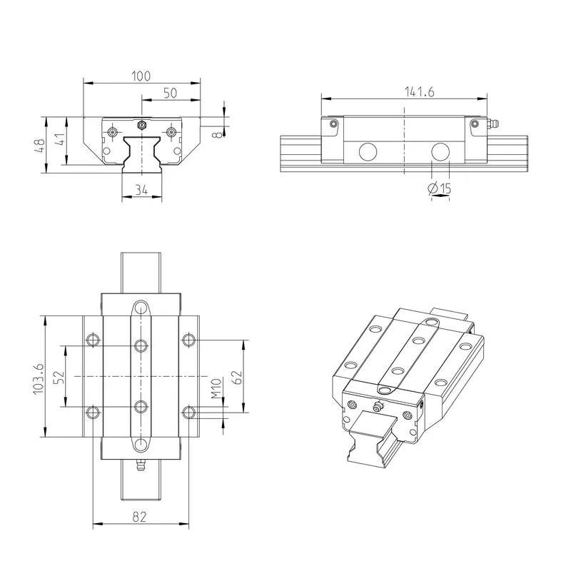 ROLLER RUNNER BLOCK CARBON STEEL RWD-035-FLS-C3-U-2 — photo 2 of 3