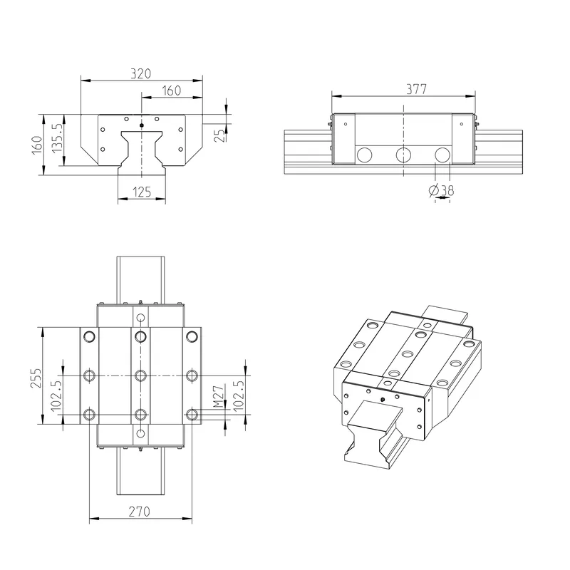 ROLLER RUNNER BLOCK CARBON STEEL RWA-125-FNS-C3-P-2 — photo 3 of 4