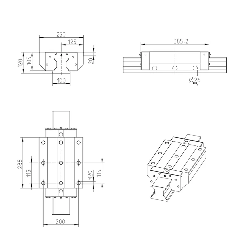 ROLLER RUNNER BLOCK CARBON STEEL RWA-100-FLS-C3-P-2 — photo 3 of 4