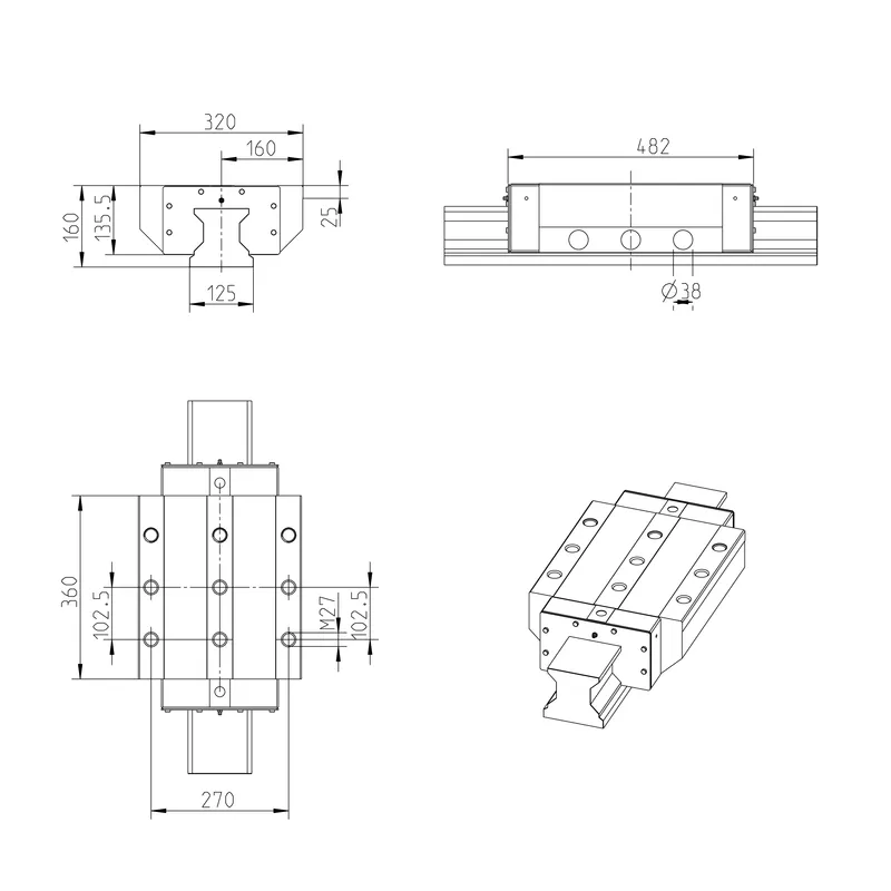 ROLLER RUNNER BLOCK CARBON STEEL RWA-125-FLS-C3-P-2 — photo 3 of 4
