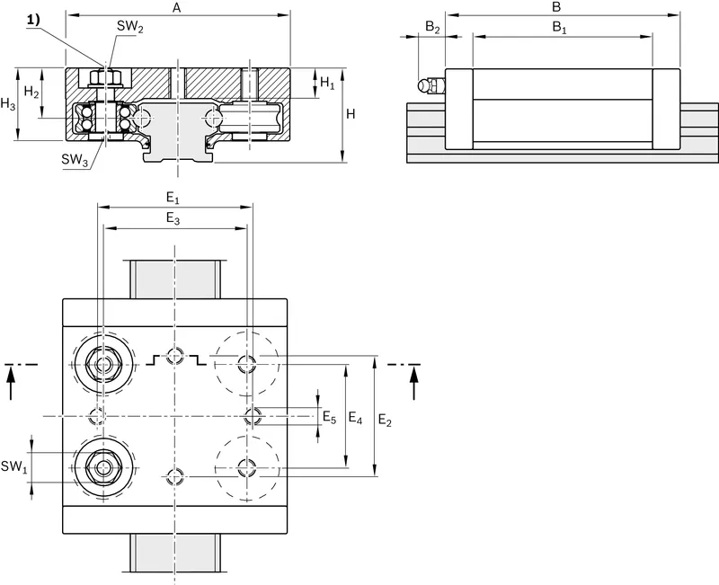 CAM ROLLER RUNNER BLOCK ALUMINUM LWA-032-SNS-FN-E-0 — photo 2 of 2