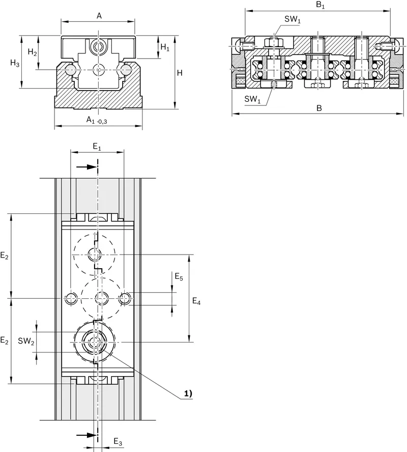 LAUFROLLENWAGEN U-FORM ALUMINIUM LWA-020-SNS-FN-E-0 — photo 2 of 2