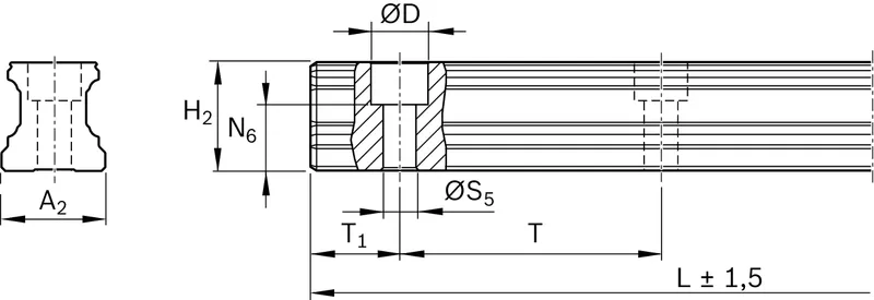 BALL GUIDE RAIL RESIST NRII KSA-030-SNS-P-MA-AK — photo 2 of 2