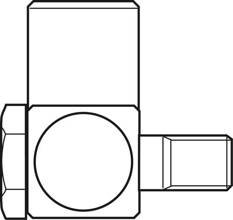 SWIVEL TUBE FITTING M6X8-M8X1-90DEG — photo 1 of 2