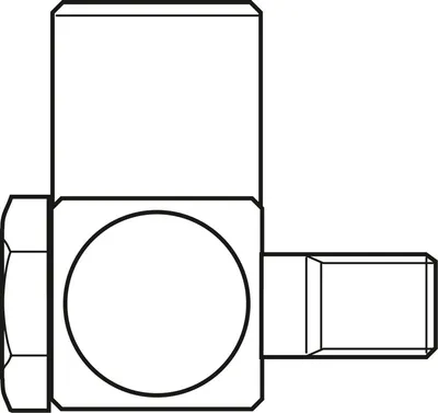 SWIVEL TUBE FITTING M6X16-M8X1-90DEG