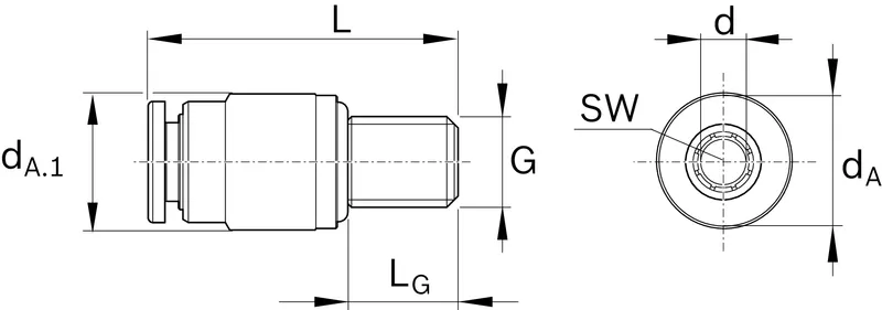 MALE CONNECTOR M3 - D3 — photo 2 of 2