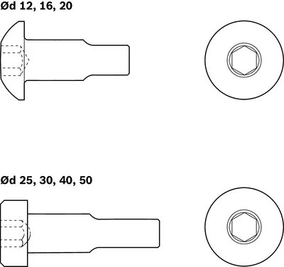 SOCKET HEAD CAP SCREW M8X22,8 - 8.8-TUFLOK&
