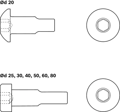 SOCKET HEAD CAP SCREW M8X29,7  -8.8-TUFLOK&