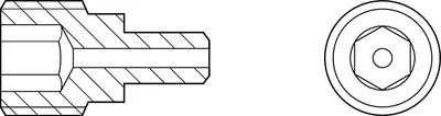HOLLOW BOLT M10X1X25   -  45H