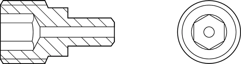 HOLLOW BOLT M8X1X10,5  -  45H — photo 1 of 2