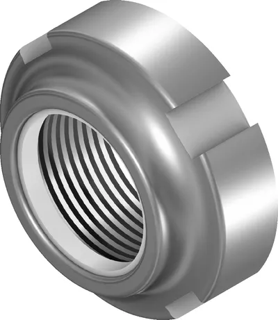 SLOTTED ROUND NUT NMG 20X1 - ZN