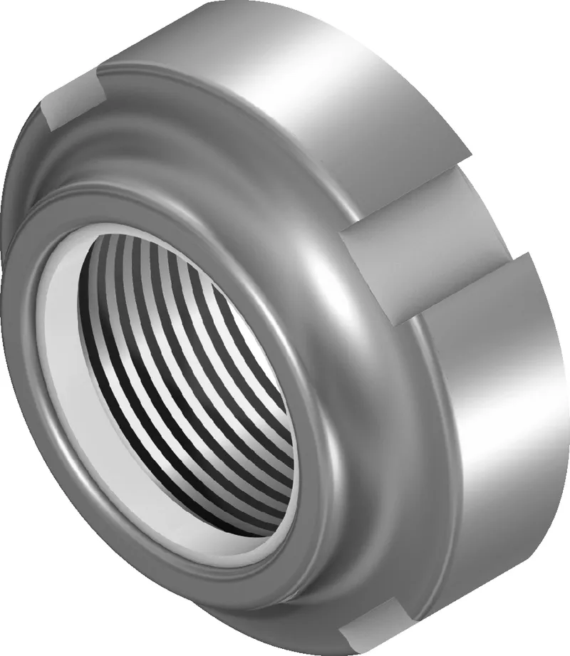 SLOTTED ROUND NUT NMG 15X1 - ZN — photo 1 of 2