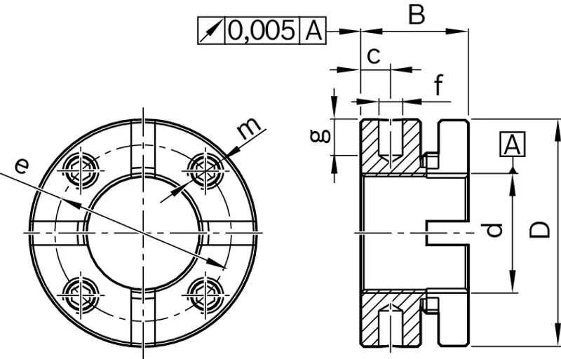 SLOTTED ROUND NUT NMA 30X1,5 — photo 2 of 2