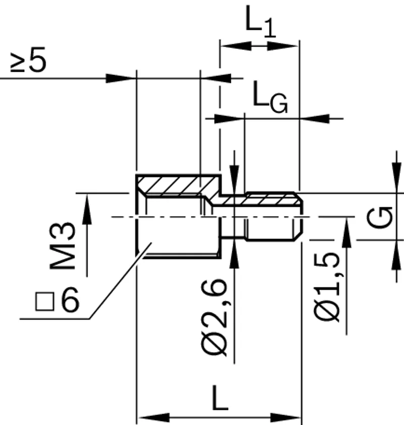LENGTHENING PIECE M3X8,5-M3 — photo 2 of 2