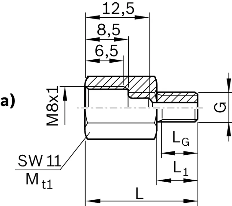 CONNECTING PIECE M6X9-M8X1 — photo 2 of 2
