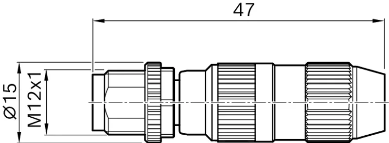 CONDUCTOR PLUG M12X1 4POL TOOL-FREE — photo 2 of 2