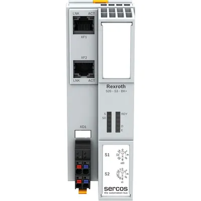 Bosch Rexroth R911173318 – FIELD BUS MODULE S20-S3-BK+ Bosch Rexroth R911173318 – FIELD BUS MODULE S20-S3-BK+