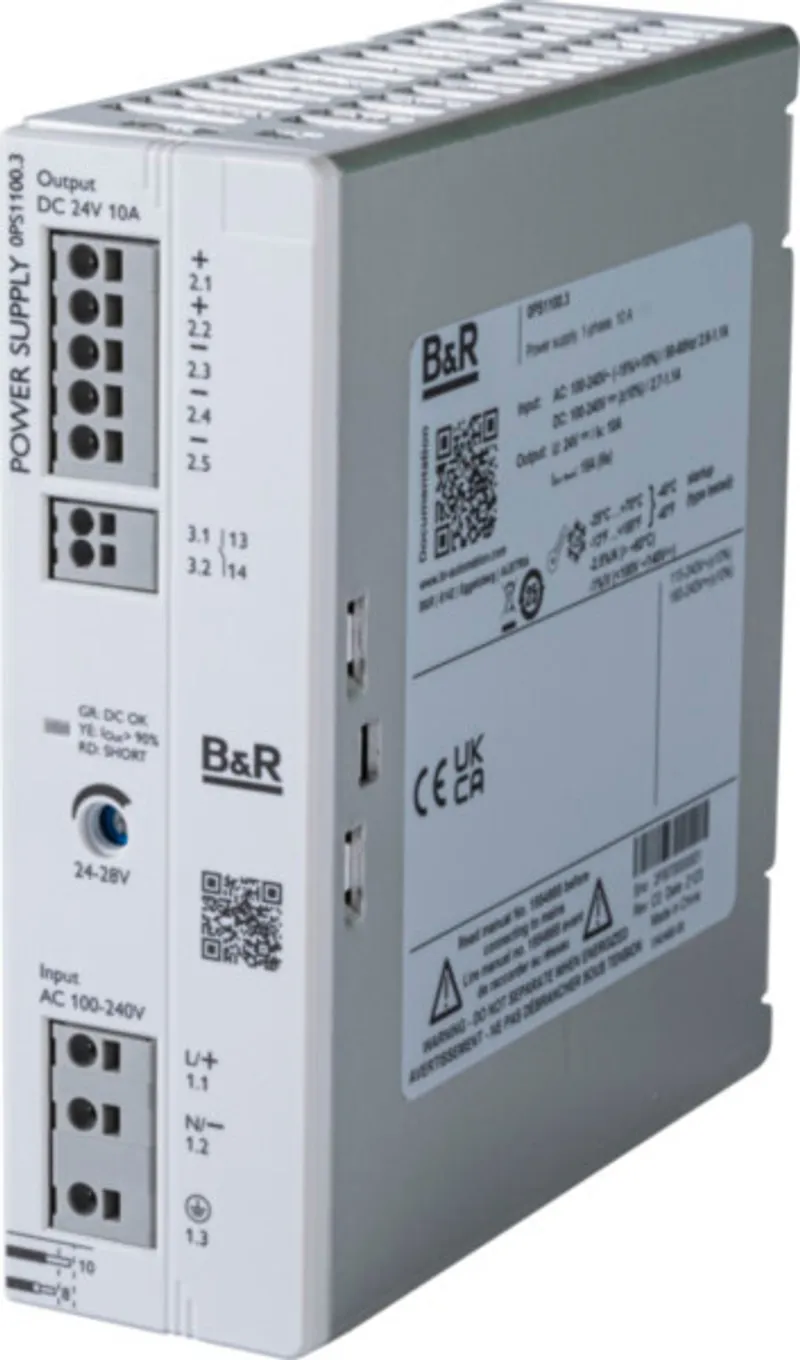 B&R 0PS1100.3 – Minimum space requirement in the control cabinet due to a…