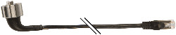 B&R 6CAPFT.0050-01 – FT50/FT51 PoE cable - 5 m - 90° M22/RJ45
