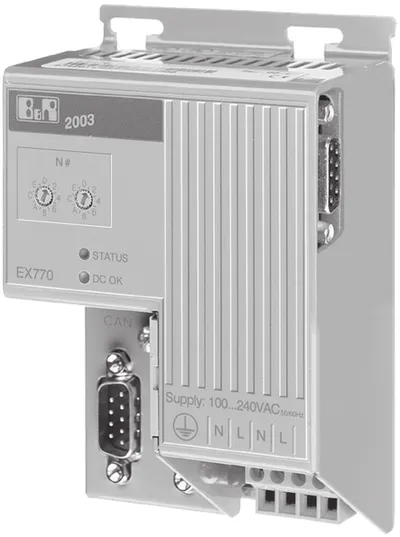 B&R 7EX770.50-1 – 2003 CAN bus controller, 100-240 VAC, 14.5 W power supply
