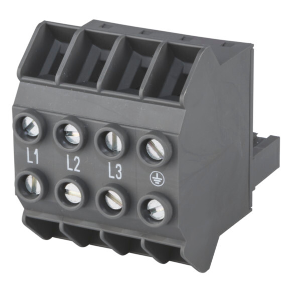 B&R 8TB4204.202L-10 – 4-pin push-in screw terminal block, two-row, pitch: 10.16 mm, label 2: PE L3 L2 L1, coding L: 1010