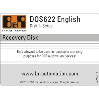 B&R 9S0000.01-020 – OEM Microsoft MS-DOS 6.22, English floppy disks