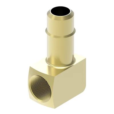 Adpt Brass Mini Barb 90 DEG -4 T X -2 FP