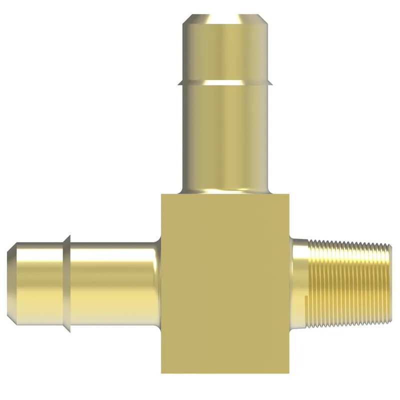 ADAPTER,BRASS, MINI BARB TEE 4Tx2MPx4T — photo 2 of 3