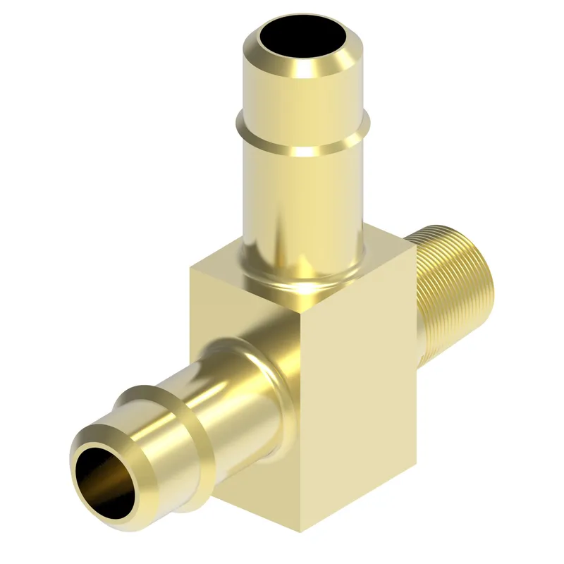 ADAPTER,BRASS, MINI BARB TEE 4Tx2MPx4T — photo 1 of 3