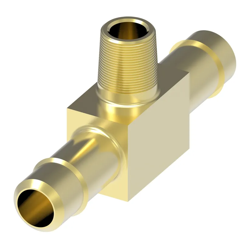 ADAPTER,BRASS MINI BARB TEE 6Tx6Tx2MP — photo 1 of 3
