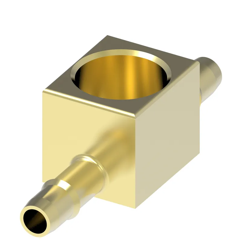 Adapter Mini Barb Brass Tee-4Tx-4Tx-2FP — photo 1 of 3