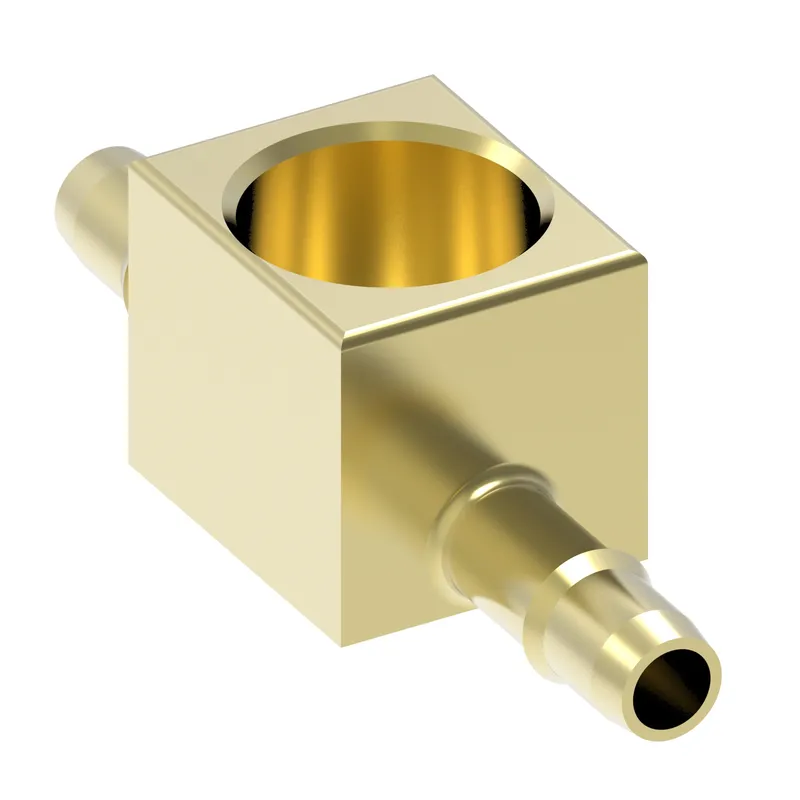 Adapter Mini Barb Brass Tee-4Tx-4Tx-2FP — photo 2 of 3