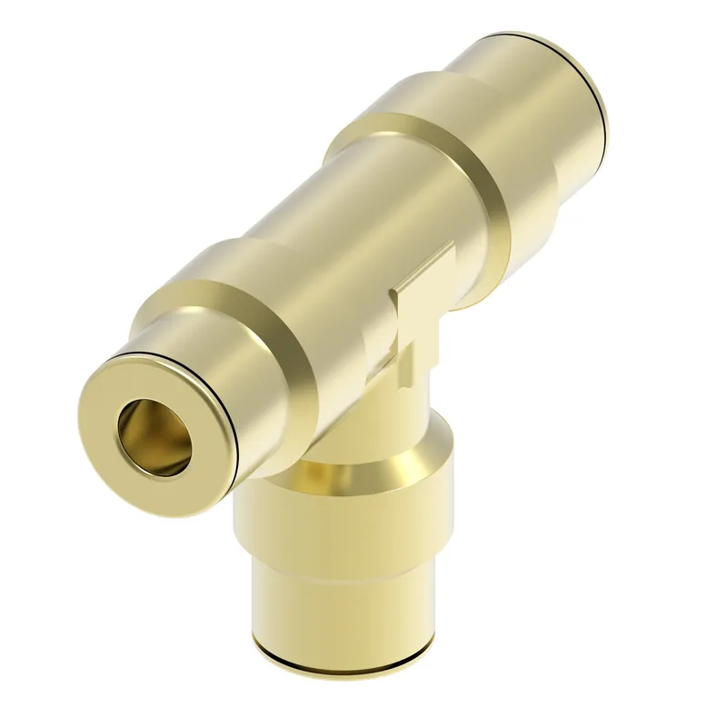 ADPT BRASS PUSH CONN UNION Tee 1/4 TUBE — photo 1 of 3