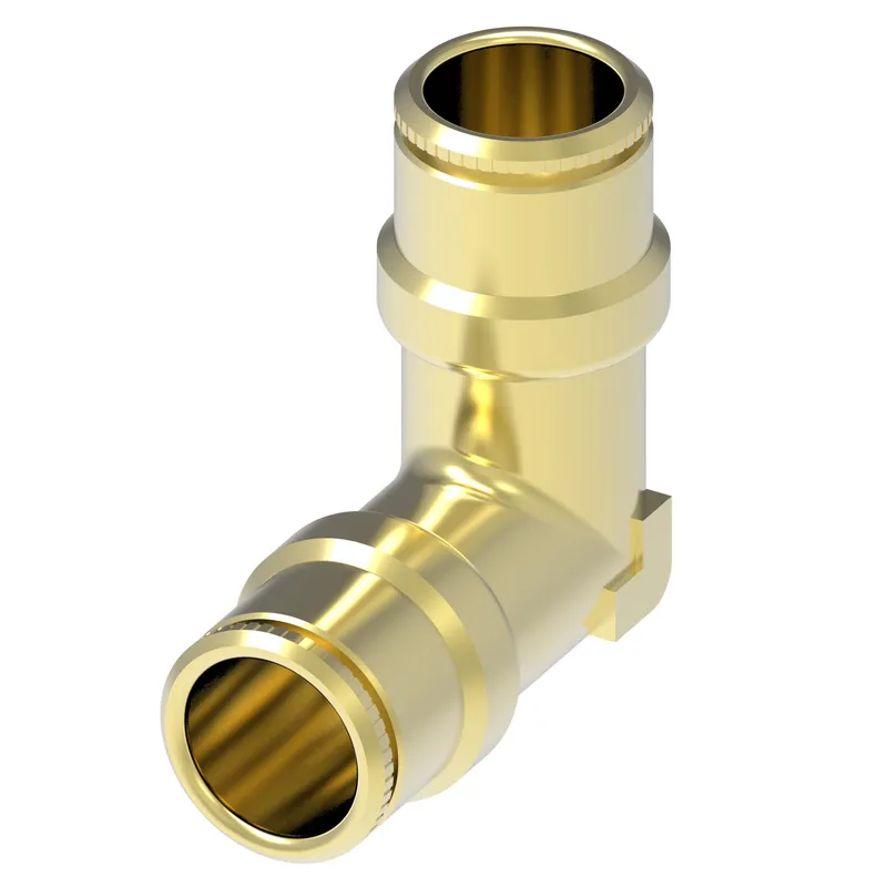 ADPT BRASS PUSH CON 90 D UNION 5/16 TUBE — photo 1 of 3
